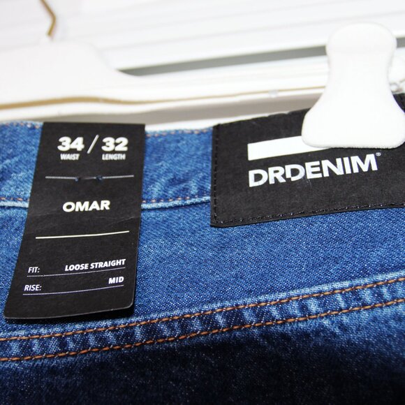 BNWT SS22 DR.DENIM OMAR PEBBLE MID RETRO JEANS 34 X 32 - Picture 8 of 11